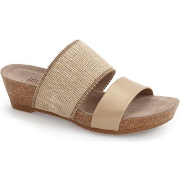 two strap wedge sandals